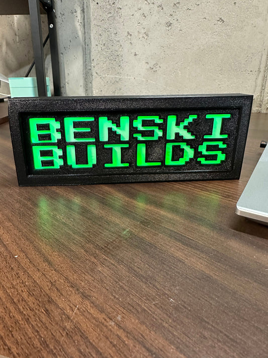 Custom Multicolor LED Gamertag Sign