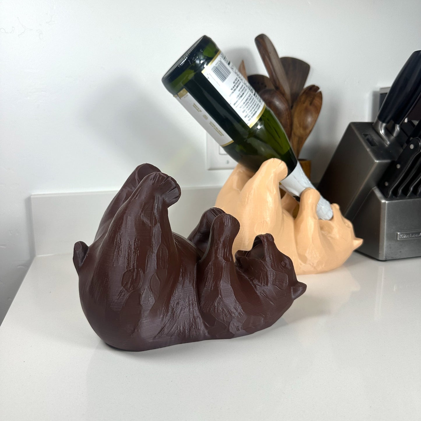 3D Printed Cute Bear Wine Holder