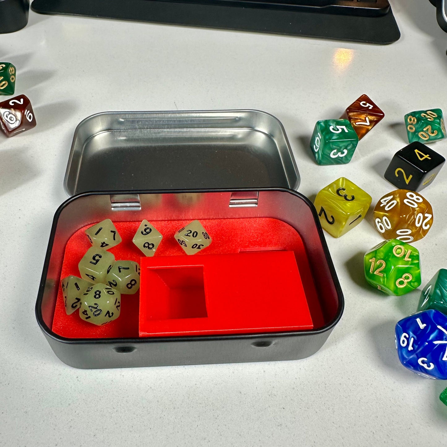 Pocket Roll Master | Travel Dice Tower and Set | D&D Travel Dice Tower | Mini Dice Tower Set | Free Mini Dice with Tower | Dice Tower