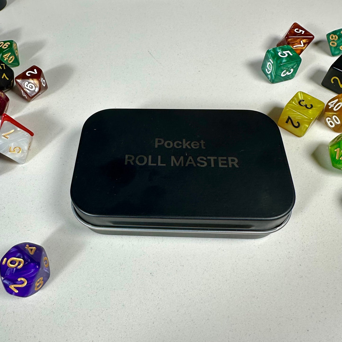 Pocket Roll Master | Travel Dice Tower and Set | D&D Travel Dice Tower | Mini Dice Tower Set | Free Mini Dice with Tower | Dice Tower