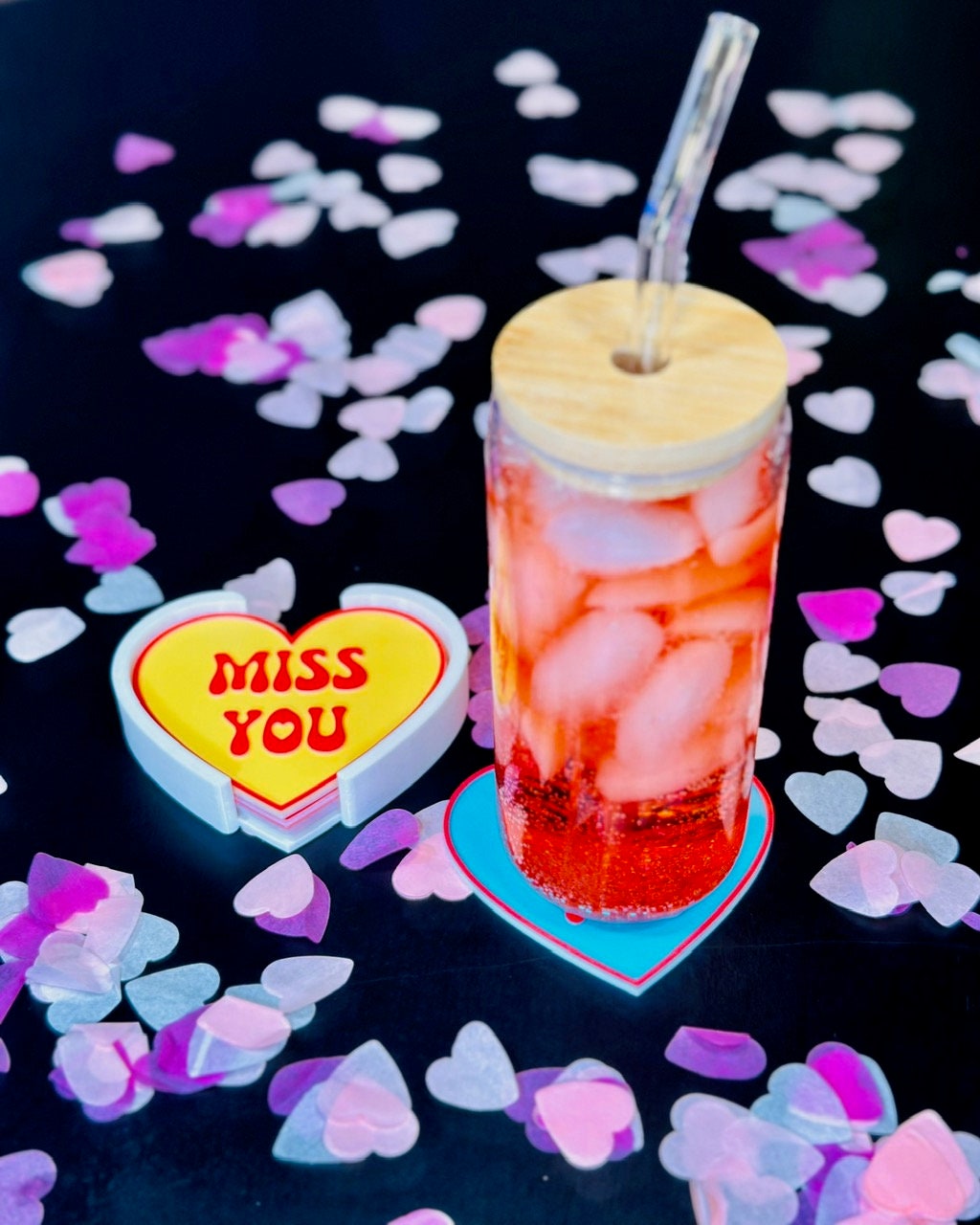 Candy Heart Drink Coasters