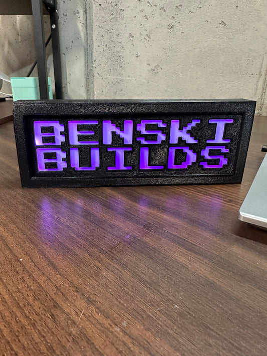 Custom Multicolor LED Gamertag Sign