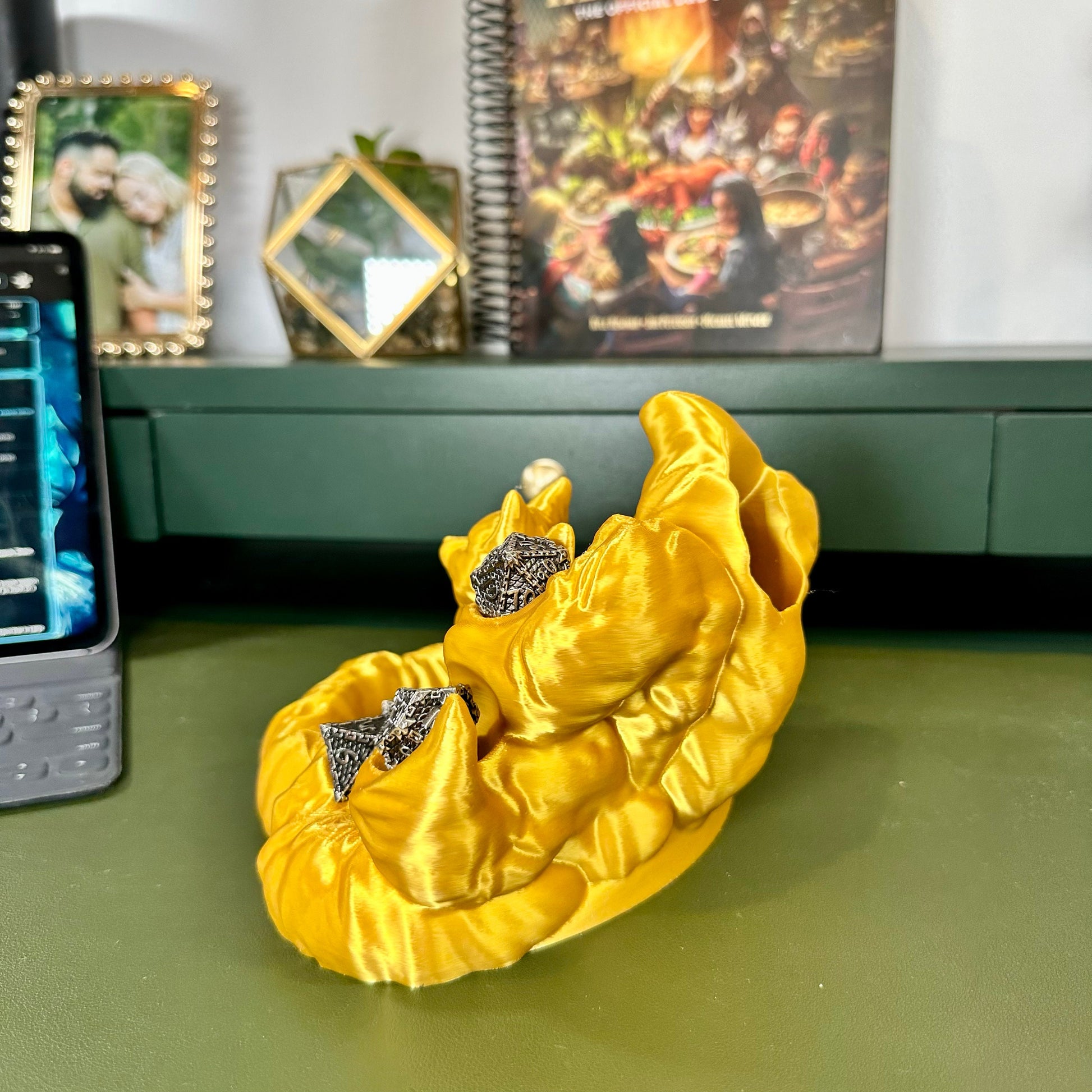 Kitsune Dice Tower with Dice Holder: Fantasy Gaming Decor