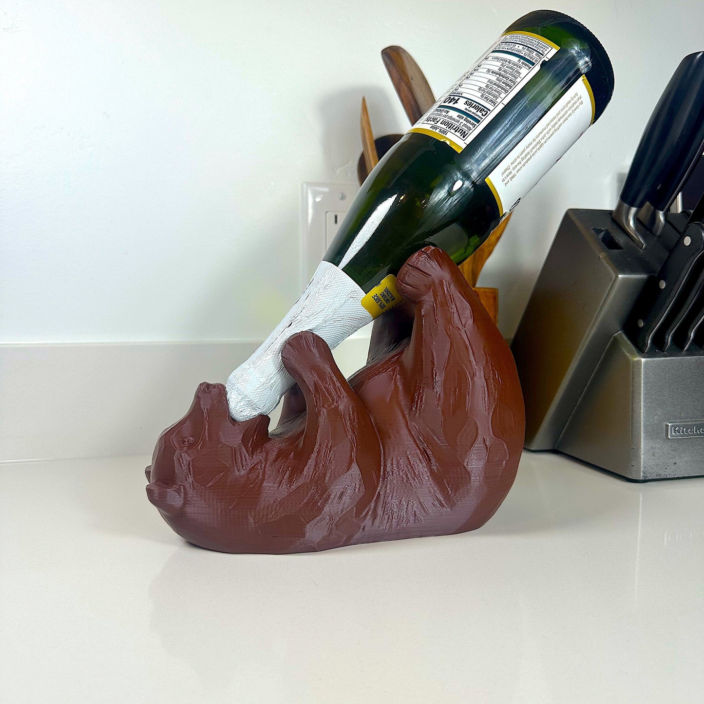 3D Printed Cute Bear Wine Holder