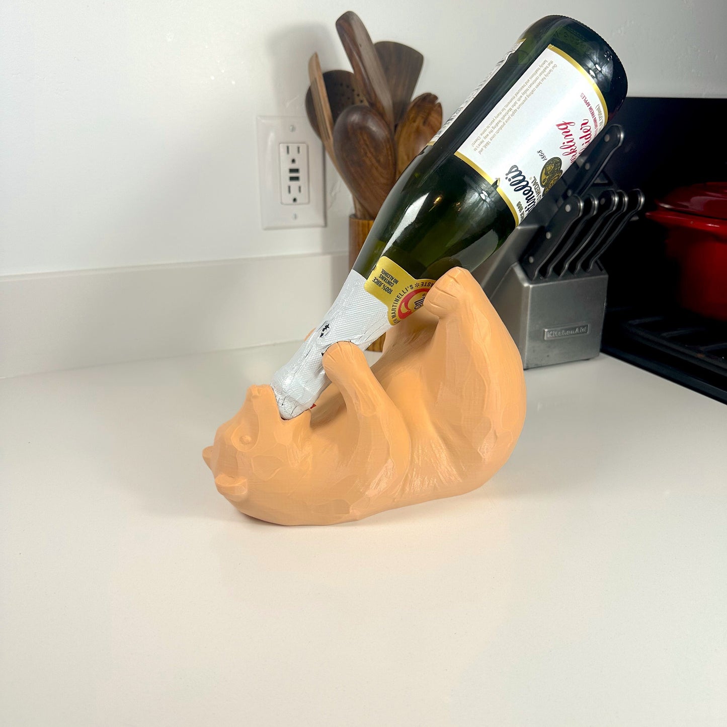 3D Printed Cute Bear Wine Holder
