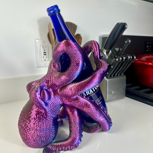 3D Printed Octopus Wine Holder