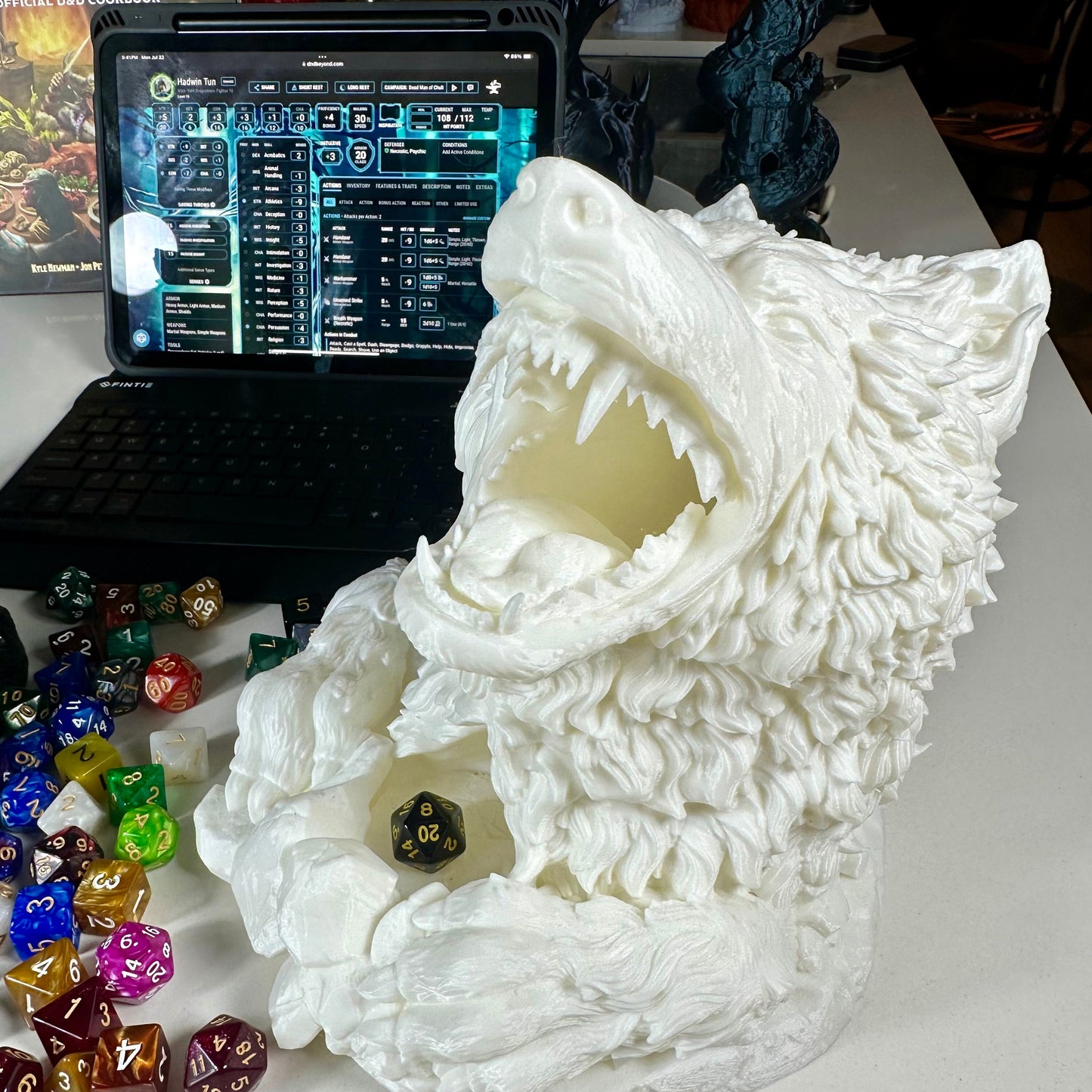 3D Printed Wolf Dice Tower