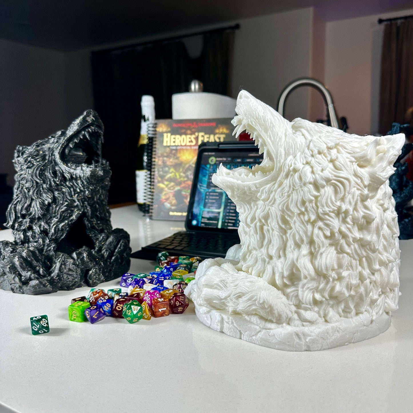 3D Printed Wolf Dice Tower