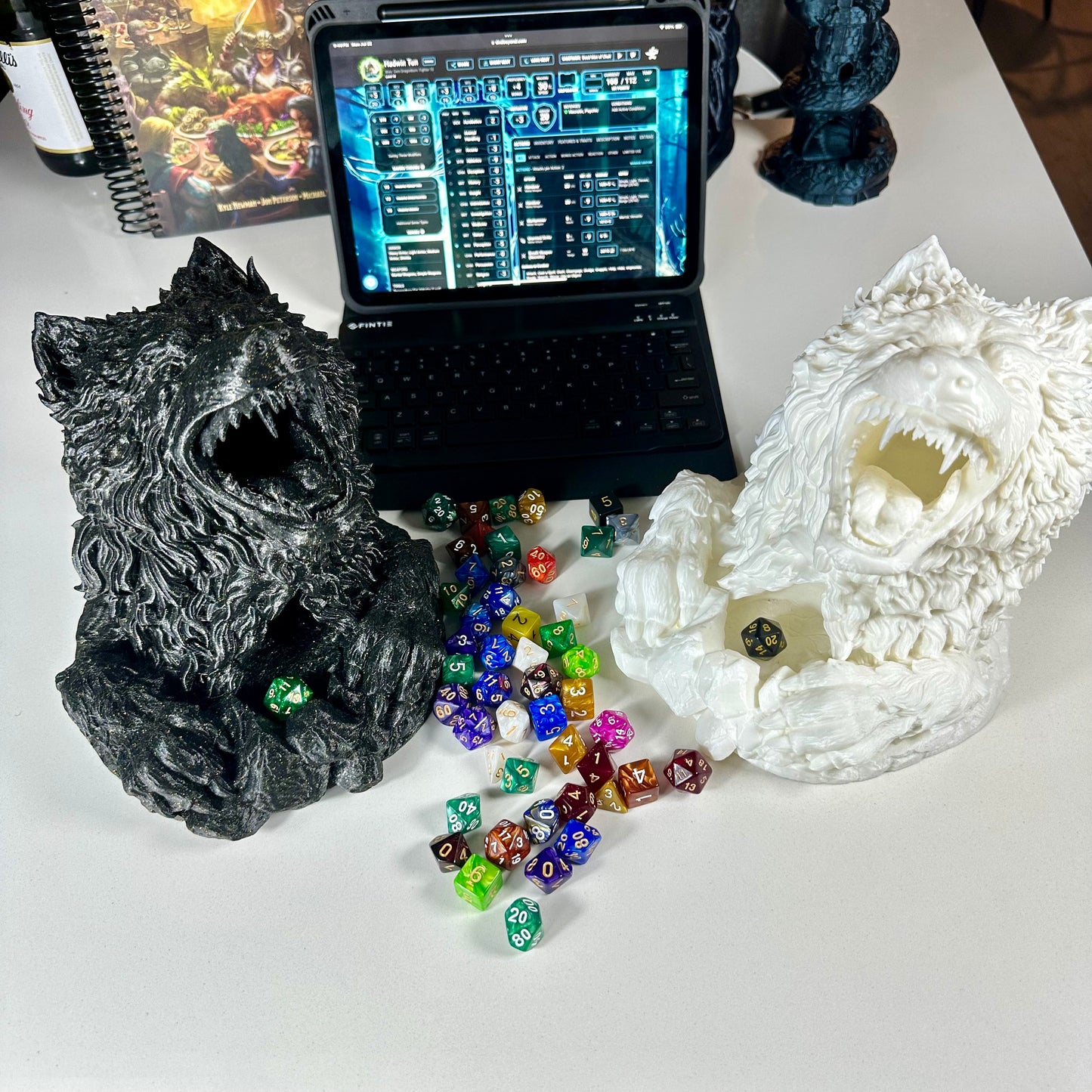 3D Printed Wolf Dice Tower