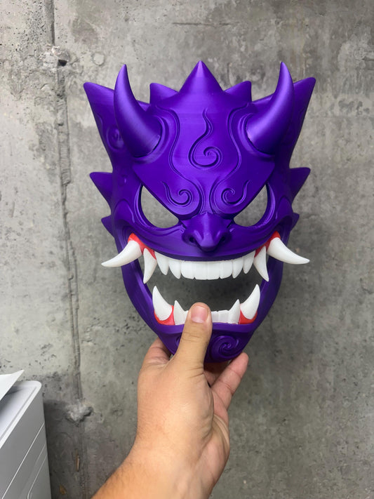 Purple Oni Style Ghost-Type Mempo Mask