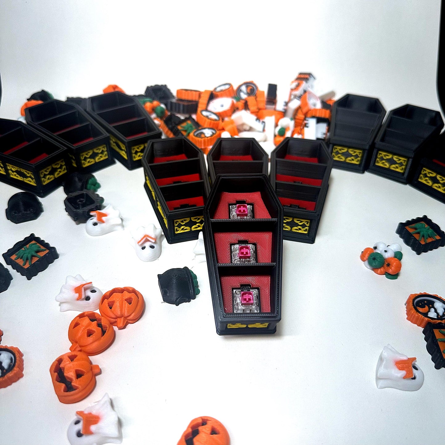 Spooky Coffin Clicker Keychain